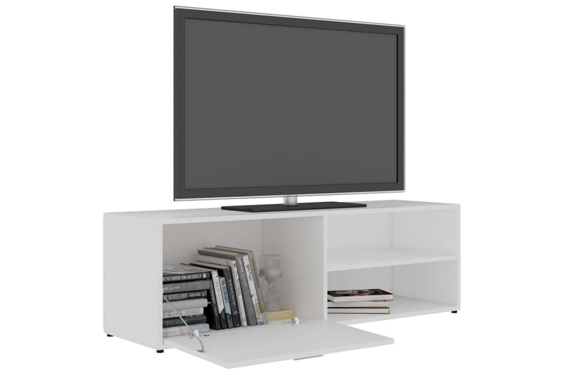 Tv-Skab 120x34x37 cm Spånplade Hvid - Hvid - TV-borde