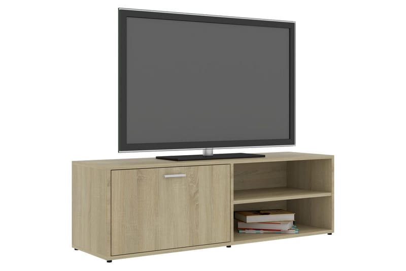 Tv-Skab 120x34x37 cm Spånplade Sonoma-Eg - Brun - TV-borde