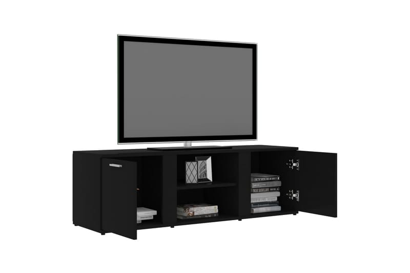 Tv-Skab 120x34x37 cm Spånplade Sort - Sort - Møbler - TV borde & mediemøbler - TV-borde
