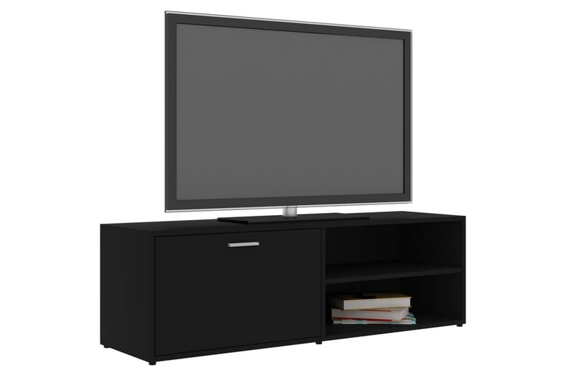 Tv-Skab 120x34x37 cm Spånplade Sort - Sort - TV-borde