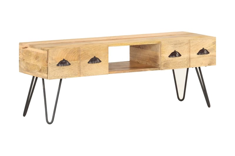 tv-skab 120x35x45 cm massivt mangotræ - Brun - Møbler - TV borde & mediemøbler - TV-borde