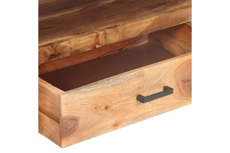 tv-skab 120x35x45 cm massivt træ med sheeshamfinish - Brun - Møbler - TV borde & mediemøbler - TV-borde