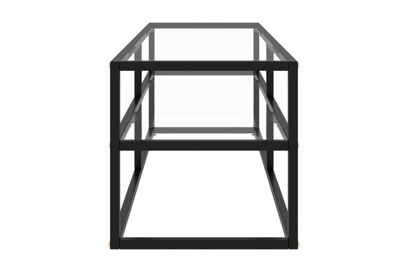 tv-skab 120x40x40 cm hærdet glas sort - Sort - Møbler - TV borde & mediemøbler - TV-borde