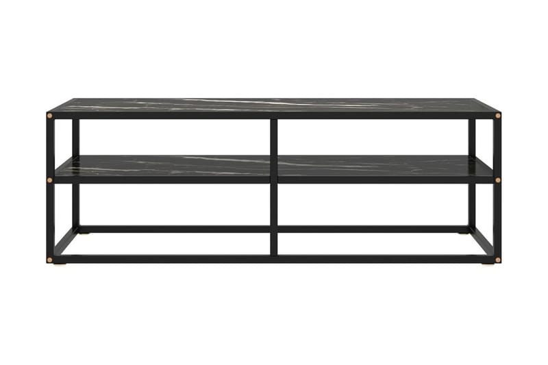 Tv-Skab 120x40x40 cm Marmorglas Sort - Sort - Møbler - TV borde & mediemøbler - TV-borde