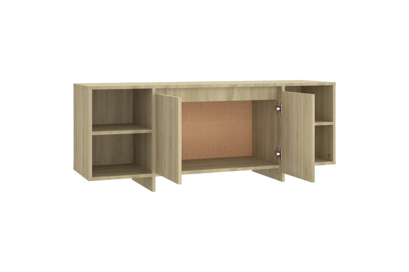 tv-skab 130x35x50 cm spånplade sonoma-eg - Beige - Møbler - TV borde & mediemøbler - TV-borde