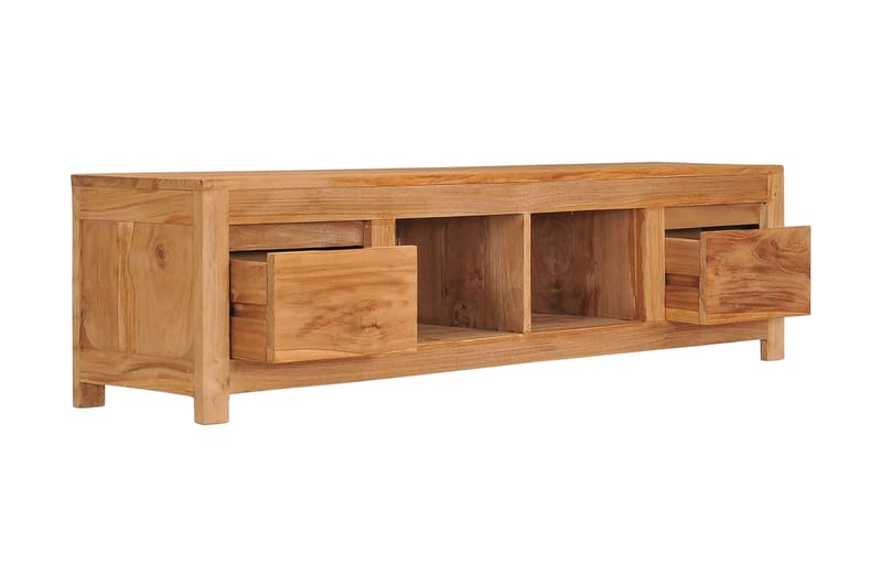 Tv-Skab 135x30x35 cm Massivt Teaktræ - Møbler - TV borde & mediemøbler - TV-borde