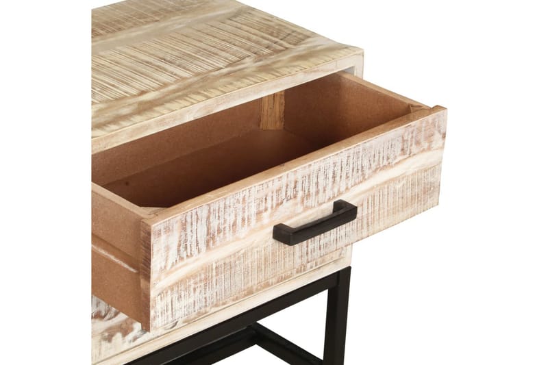 tv-skab 140 x 30 x 45 cm massivt akacietræ hvid - Hvid - Møbler - TV borde & mediemøbler - TV-borde
