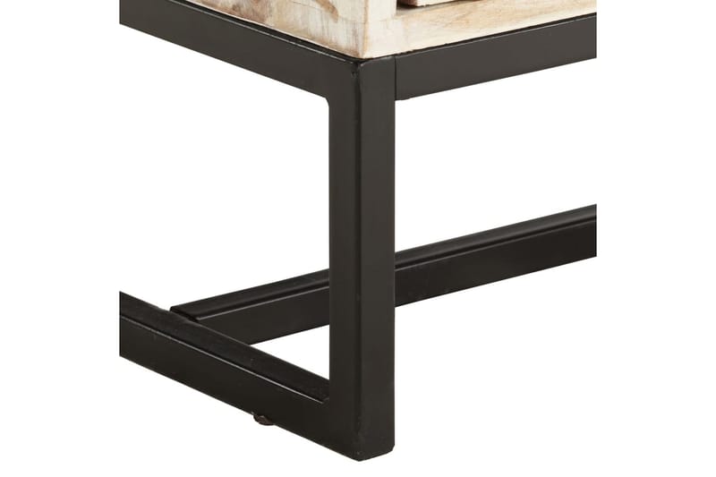 tv-skab 140 x 30 x 45 cm massivt akacietræ hvid - Hvid - Møbler - TV borde & mediemøbler - TV-borde