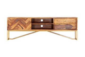 Tv-Skab 140 X 30 X 45 Cm Massivt Sheeshamtræ - Brun - Møbler - TV borde & mediemøbler - TV-borde