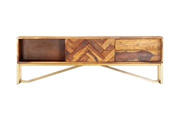 Tv-Skab 140 X 30 X 45 Cm Massivt Sheeshamtræ - Brun - Møbler - TV borde & mediemøbler - TV-borde