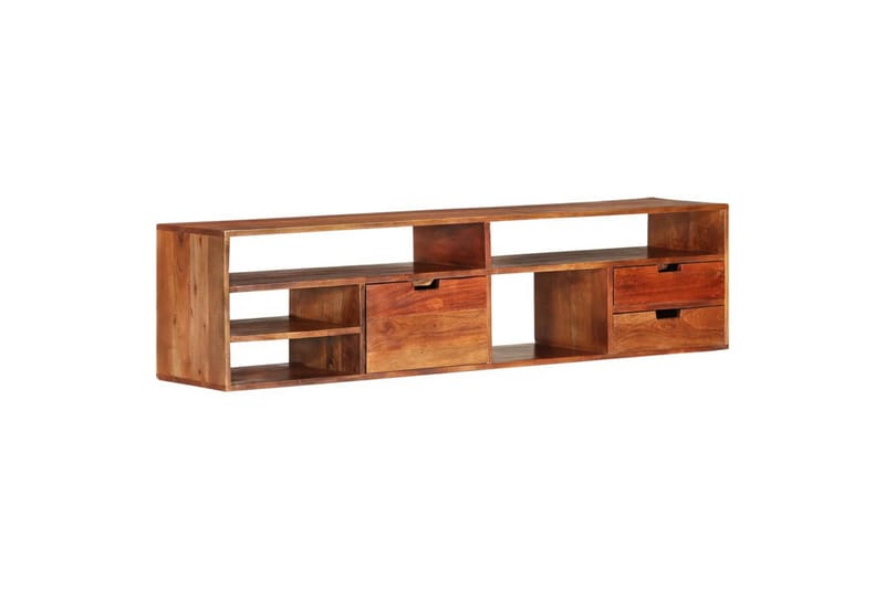 tv-skab 140x30x35 cm massivt akacietræ - Brun - Møbler - TV borde & mediemøbler - TV-borde