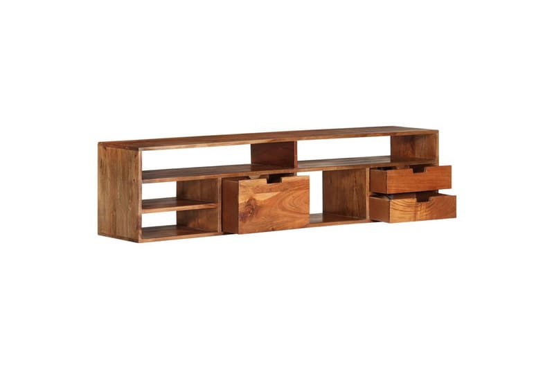 tv-skab 140x30x35 cm massivt akacietræ - Brun - Møbler - TV borde & mediemøbler - TV-borde