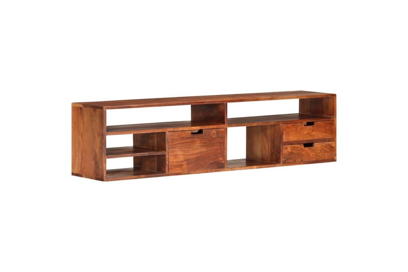 tv-skab 140x30x35 cm massivt akacietræ - Brun - Møbler - TV borde & mediemøbler - TV-borde