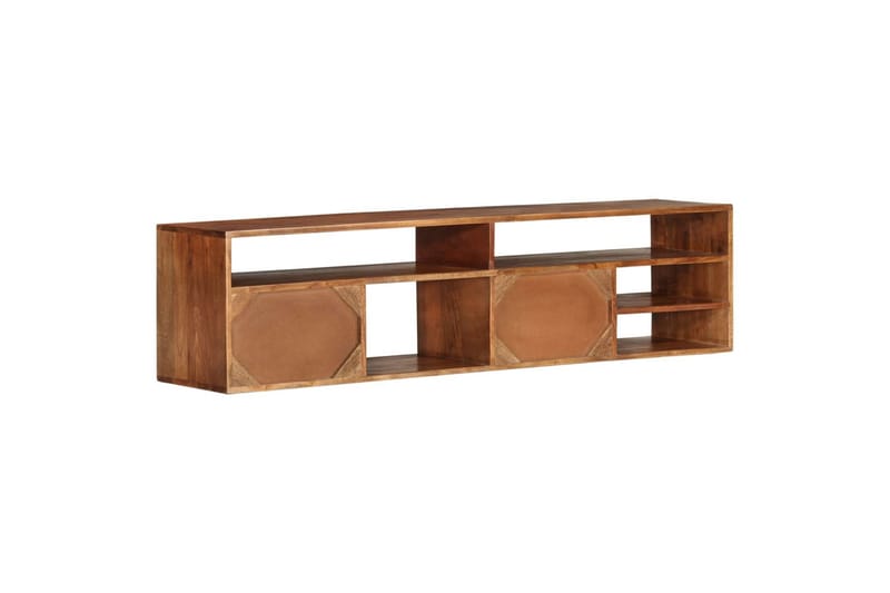 tv-skab 140x30x35 cm massivt akacietræ - Brun - Møbler - TV borde & mediemøbler - TV-borde