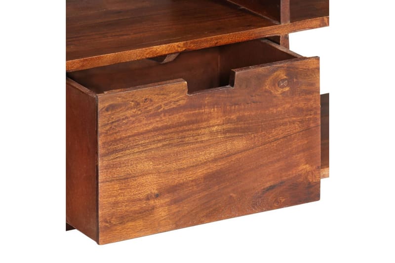 tv-skab 140x30x35 cm massivt akacietræ - Brun - Møbler - TV borde & mediemøbler - TV-borde