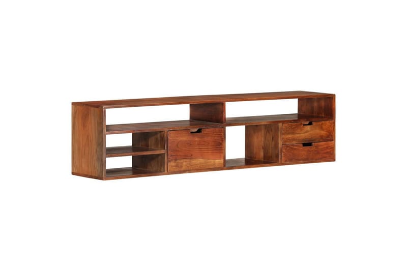 tv-skab 140x30x35 cm massivt akacietræ - Brun - Møbler - TV borde & mediemøbler - TV-borde