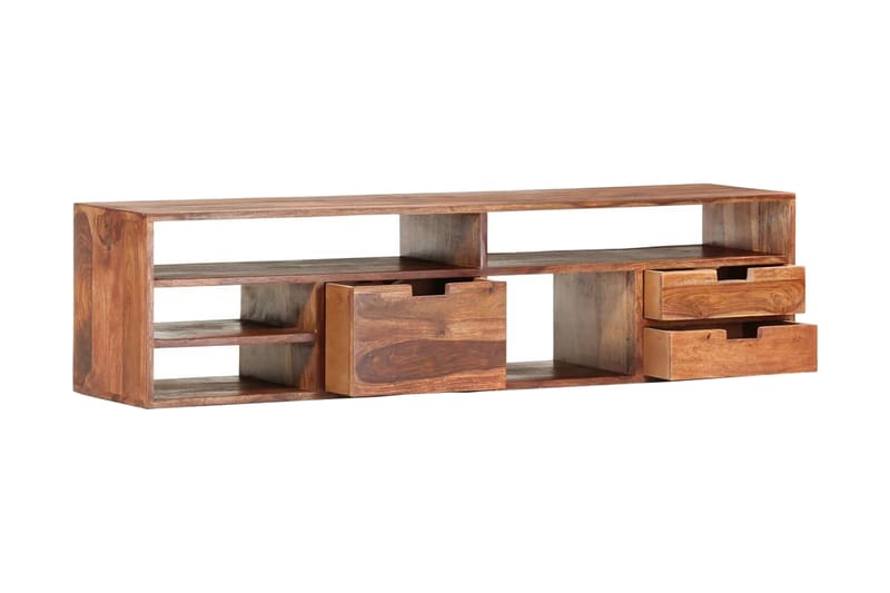 Tv-Skab 140x30x35 cm Massivt Sheeshamtræ - Brun - Møbler - TV borde & mediemøbler - TV-borde