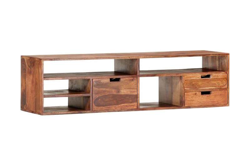 Tv-Skab 140x30x35 cm Massivt Sheeshamtræ - Brun - Møbler - TV borde & mediemøbler - TV-borde