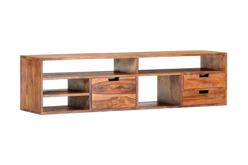 Tv-Skab 140x30x35 cm Massivt Sheeshamtræ - Brun - Møbler - TV borde & mediemøbler - TV-borde