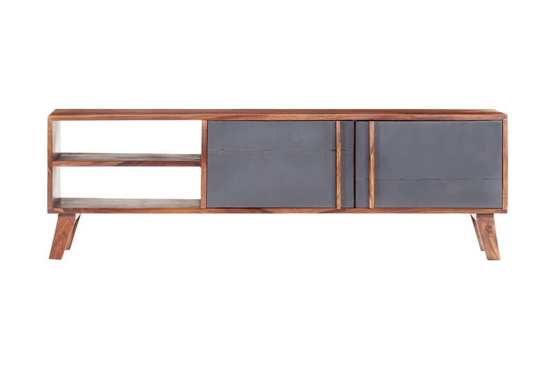 Tv-Skab 140X30X45 cm Massivt Sheeshamtræ Grå - Grå - Møbler - TV borde & mediemøbler - TV-borde