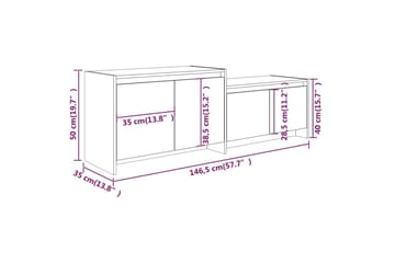 tv-skab 146,5x35x50 cm spånplade brun egetræsfarve - Brun - Møbler - TV borde & mediemøbler - TV-borde