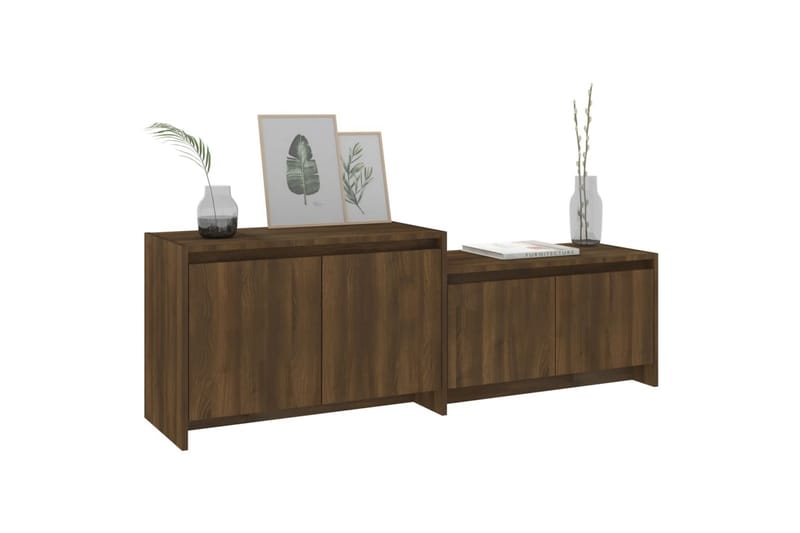 tv-skab 146,5x35x50 cm spånplade brun egetræsfarve - Brun - Møbler - TV borde & mediemøbler - TV-borde