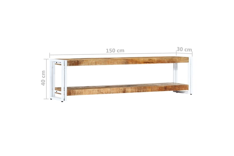 Tv-Skab 150 X 30 X 40 Cm Massivt Mangotræ - Brun - TV-borde