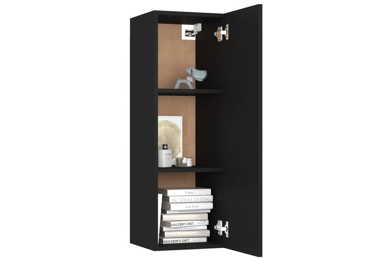 tv-skab 30,5x30x90 cm spånplade sort - Sort - Møbler - TV borde & mediemøbler - TV-borde