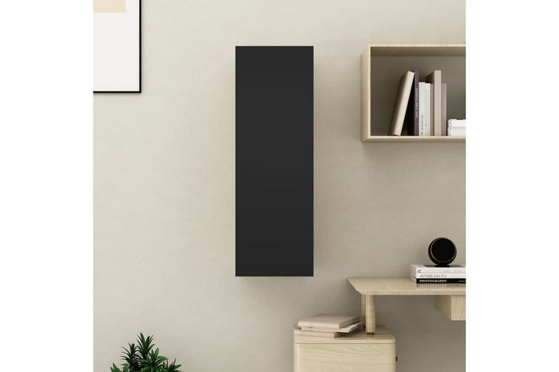 tv-skab 30,5x30x90 cm spånplade sort - Sort - Møbler - TV borde & mediemøbler - TV-borde