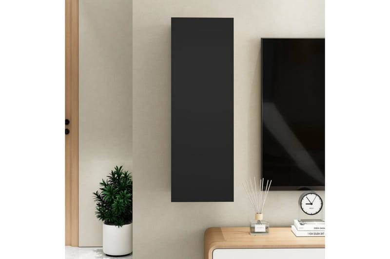tv-skab 30,5x30x90 cm spånplade sort - Sort - Møbler - TV borde & mediemøbler - TV-borde
