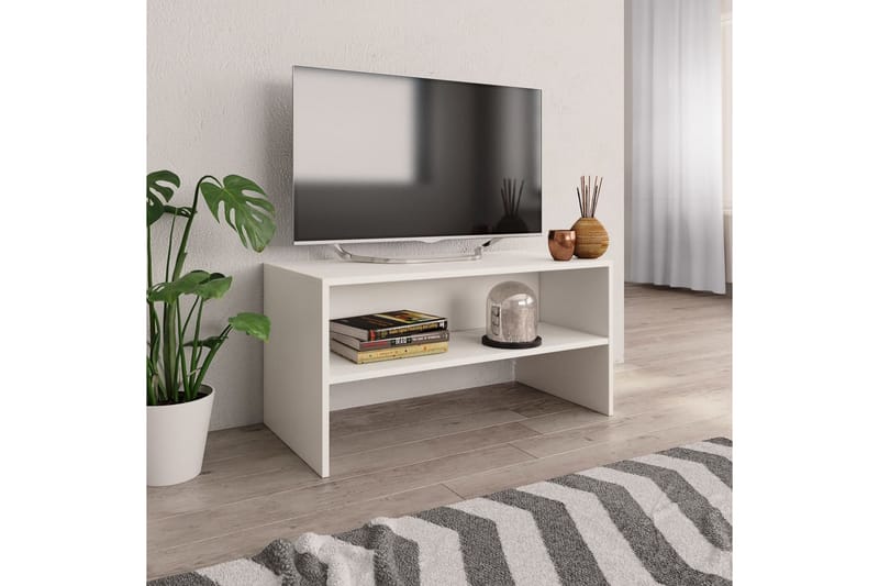 Tv-Skab 80 X 40 X 40 Cm Spånplade Hvid - Hvid - TV-borde