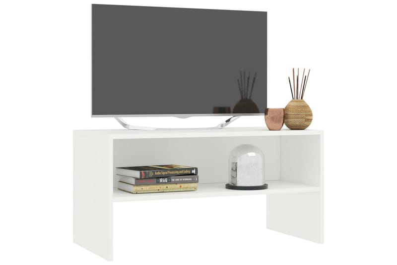 Tv-Skab 80 X 40 X 40 Cm Spånplade Hvid - Hvid - TV-borde