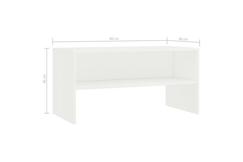 Tv-Skab 80 X 40 X 40 Cm Spånplade Hvid - Hvid - TV-borde