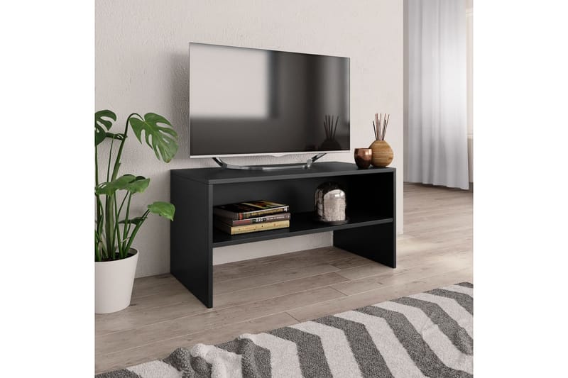 Tv-Skab 80 X 40 X 40 Cm Spånplade Sort - Sort - TV-borde