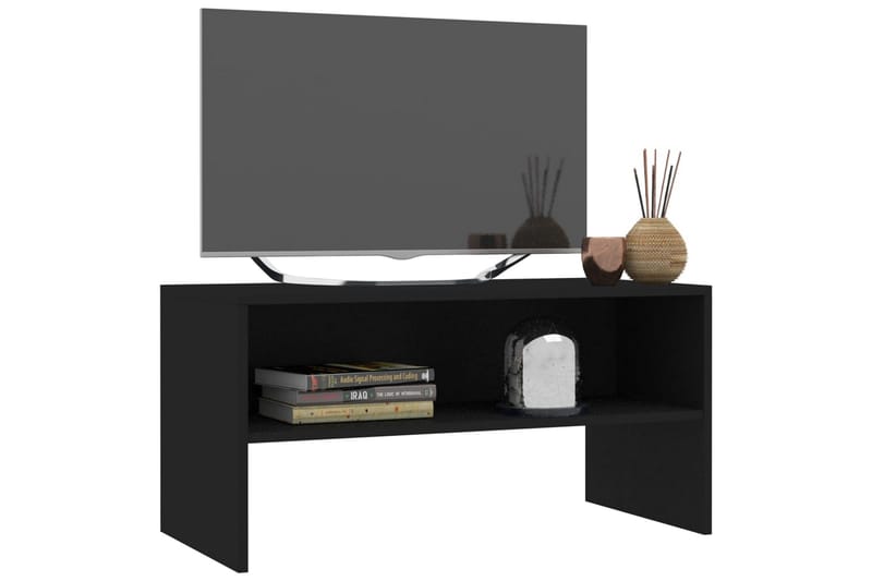 Tv-Skab 80 X 40 X 40 Cm Spånplade Sort - Sort - TV-borde