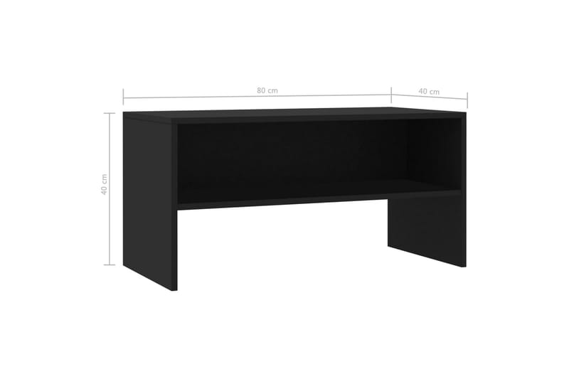Tv-Skab 80 X 40 X 40 Cm Spånplade Sort - Sort - Møbler - TV borde & mediemøbler - TV-borde
