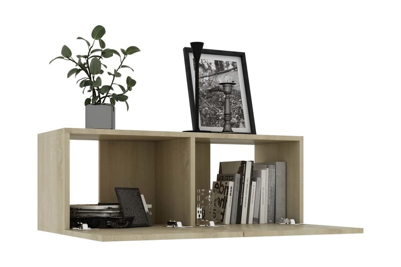 Tv-Skab 80x30x30 cm Spånplade Sonoma-Eg - Brun - Møbler - TV borde & mediemøbler - TV-borde