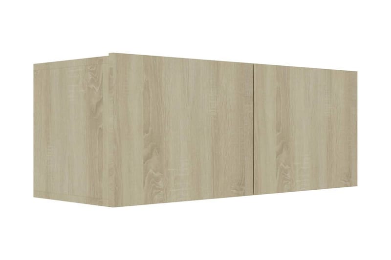 Tv-Skab 80x30x30 cm Spånplade Sonoma-Eg - Brun - TV-borde