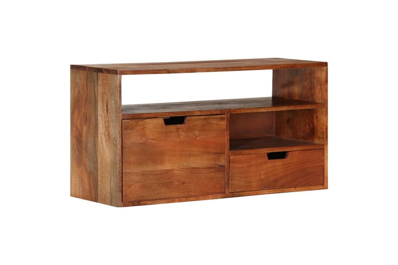 tv-skab 80x30x42 cm massivt akacietræ - Brun - Møbler - TV borde & mediemøbler - TV-borde