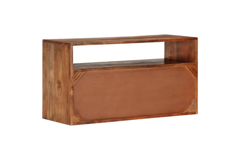 tv-skab 80x30x42 cm massivt akacietræ - Brun - TV-borde