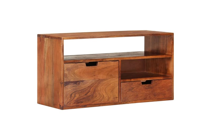 tv-skab 80x30x42 cm massivt akacietræ - Brun - Møbler - TV borde & mediemøbler - TV-borde