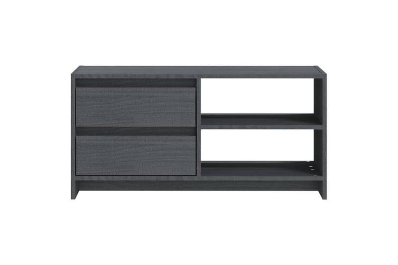 tv-skab 80x31x39 cm massivt fyrretræ grå - Grå - Møbler - TV borde & mediemøbler - TV-borde