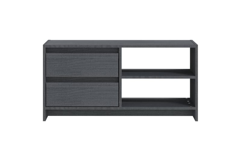 tv-skab 80x31x39 cm massivt fyrretræ grå - Grå - TV-borde