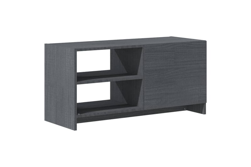 tv-skab 80x31x39 cm massivt fyrretræ grå - Grå - TV-borde