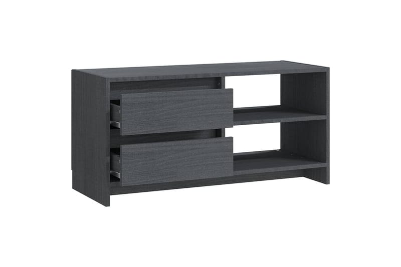tv-skab 80x31x39 cm massivt fyrretræ grå - Grå - Møbler - TV borde & mediemøbler - TV-borde