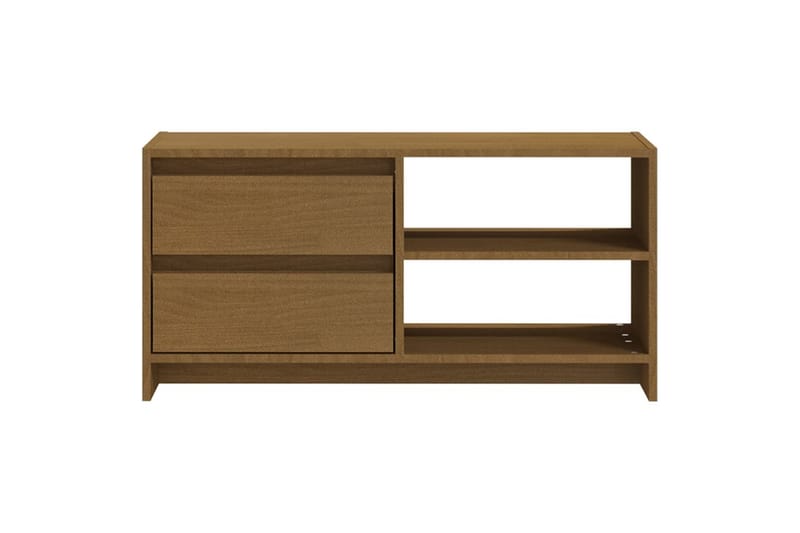 tv-skab 80x31x39 cm massivt fyrretræ honningbrun - Brun - Møbler - TV borde & mediemøbler - TV-borde