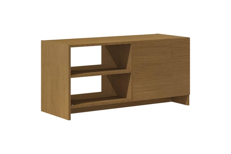 tv-skab 80x31x39 cm massivt fyrretræ honningbrun - Brun - TV-borde