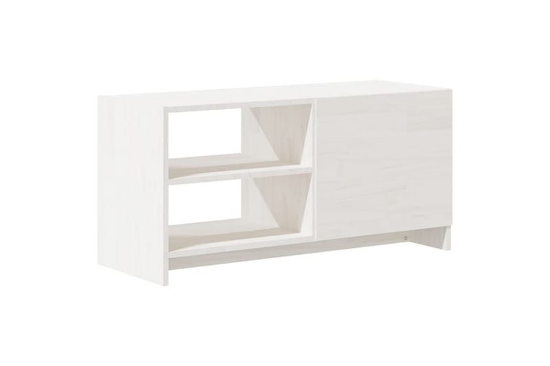 tv-skab 80x31x39 cm massivt fyrretræ hvid - Hvid - Møbler - TV borde & mediemøbler - TV-borde