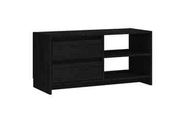 tv-skab 80x31x39 cm massivt fyrretræ sort - Sort - Møbler - TV borde & mediemøbler - TV-borde