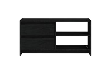 tv-skab 80x31x39 cm massivt fyrretræ sort - Sort - Møbler - TV borde & mediemøbler - TV-borde